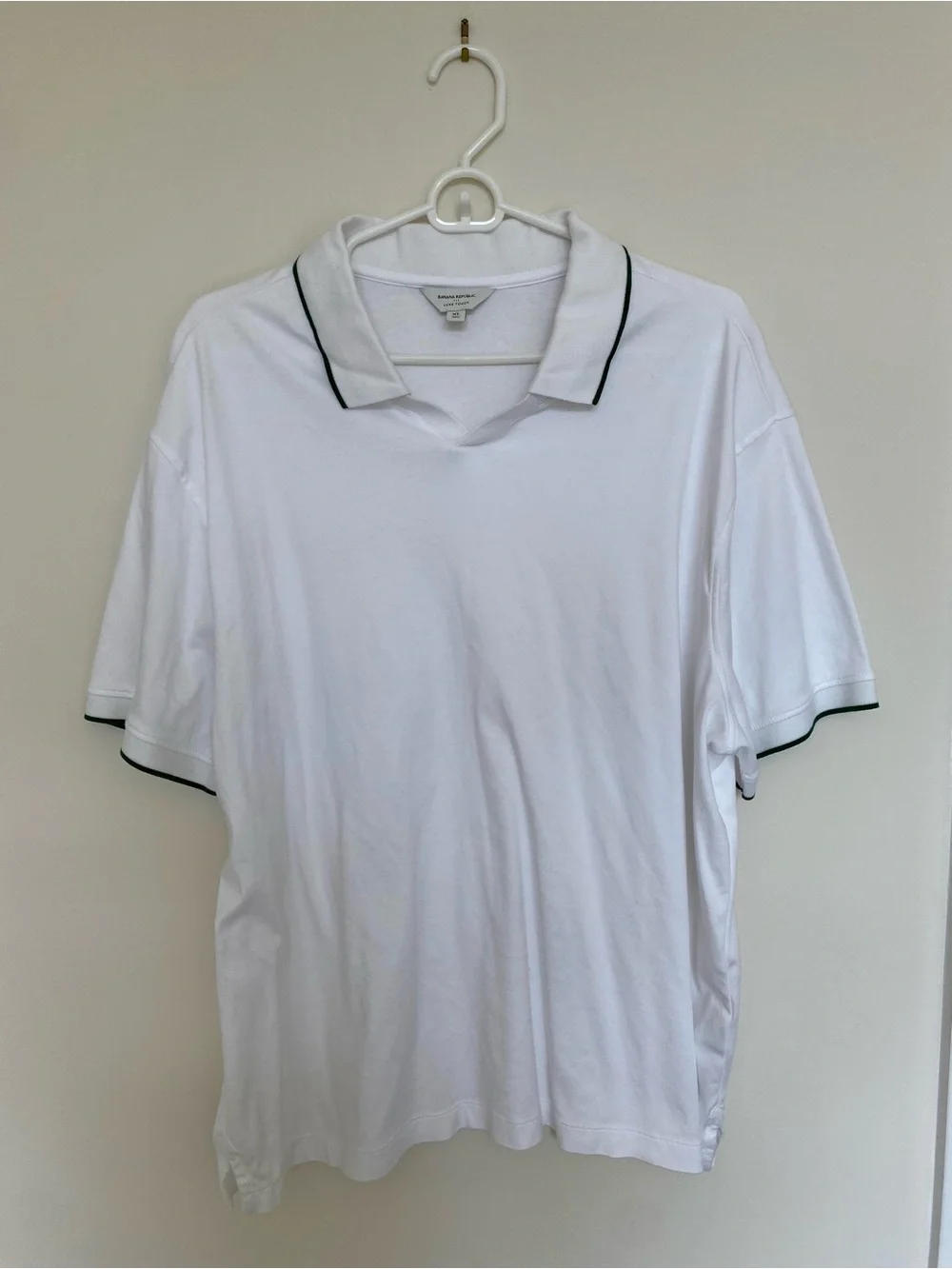 Banana Republic White Polo with Black Trim